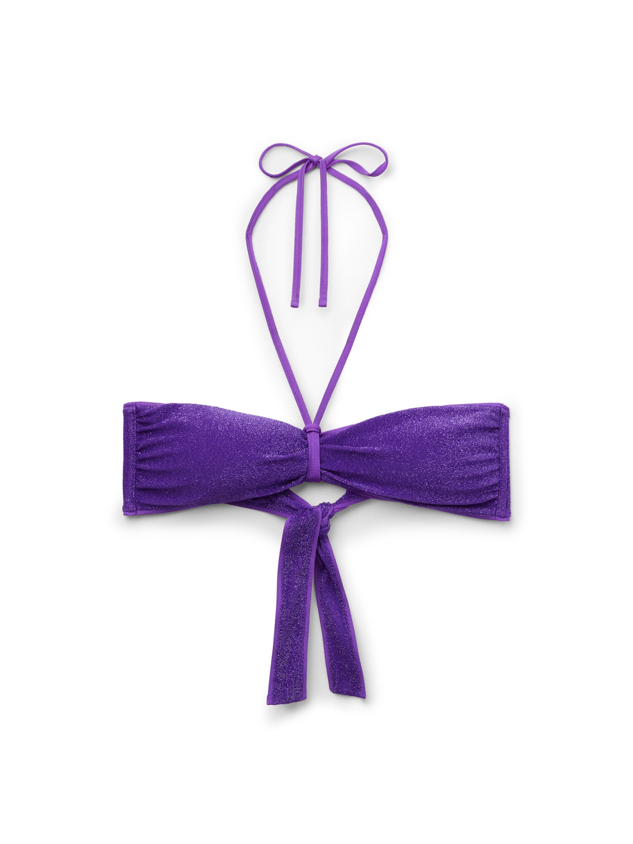 CALZEDONIA Bandeau Bikinitop 'Metallic Glow' in Lila: Vorderseite