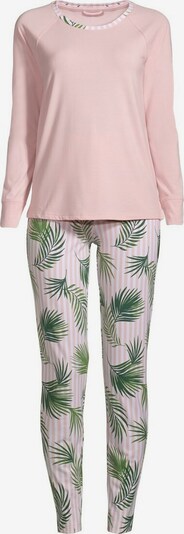 Lands‘ End Pyjama in grün / pink / weiß, Produktansicht