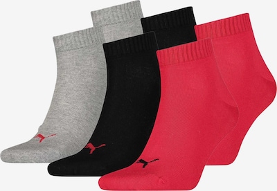 PUMA Sokken in de kleur Grijs / Rood / Zwart, Productweergave