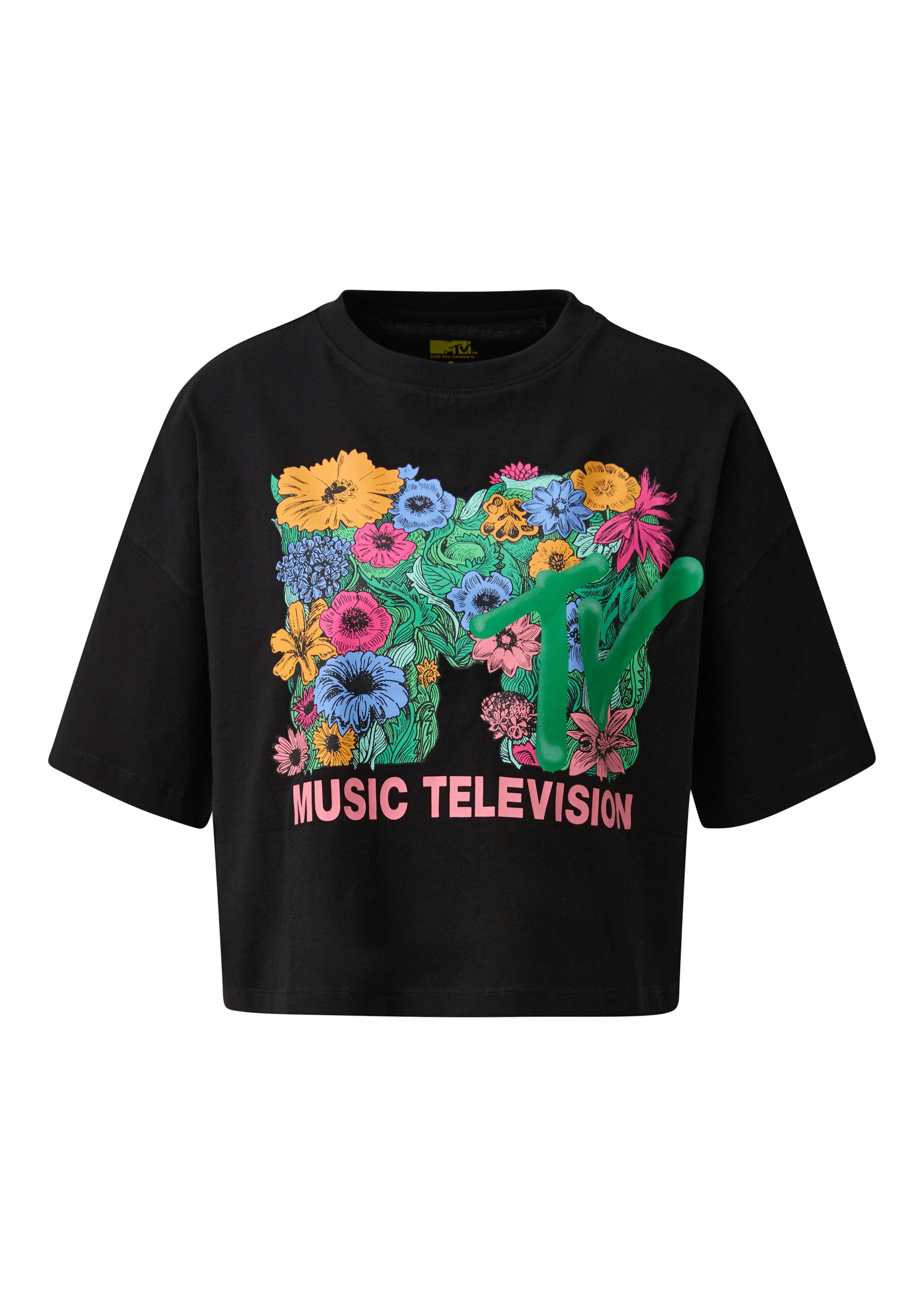 QS T-Shirt in Schwarz: Vorderseite