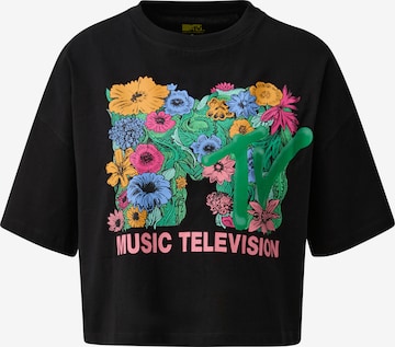 QS T-Shirt in Schwarz: Vorderseite