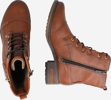 MUSTANG Lace-Up Ankle Boots in Brown