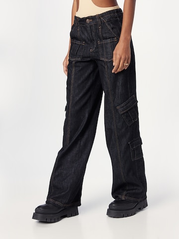 BDG Urban Outfitters Wide leg Cargojeans in Blauw: voorkant