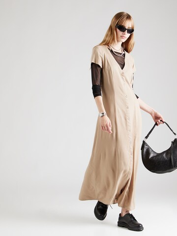 Monki Shirt dress in Beige
