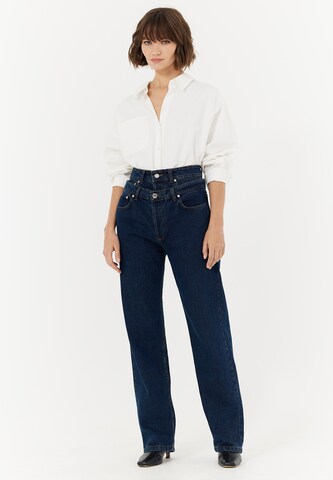 TOPTOP STUDIO Wide leg Jeans in Blauw