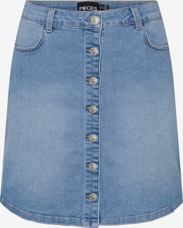 PIECES Rok 'Peggy' in Blauw: voorkant