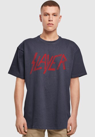 T-Shirt 'Slayer - Distressed' Merchcode en bleu : devant
