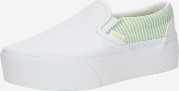 VANS - Zapatillas sin cordones en blanco: frente