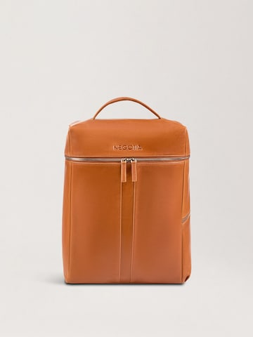 NEGOTIA Leather Backpack 'Kova' in Brown: front