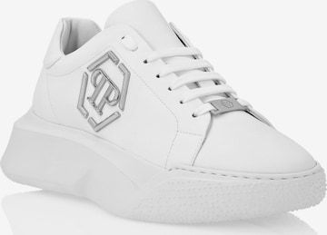 Philipp Plein Platform trainers 'Godzilla' in White: front
