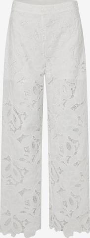 Regular Pantaloni ' Floricras ' de la Crās pe alb: față