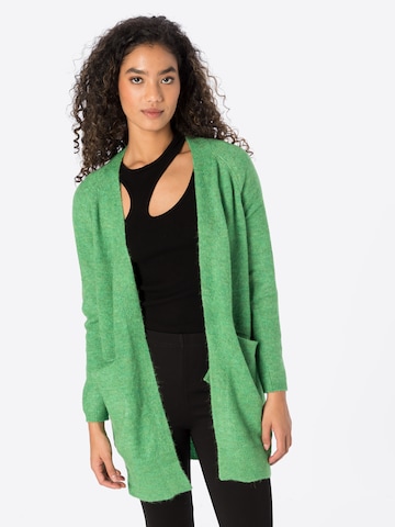 ICHI Плетена жилетка в зелено: отпред