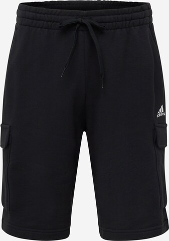ADIDAS SPORTSWEARregular Sportske hlače 'Essentials' - crna boja: prednji dio