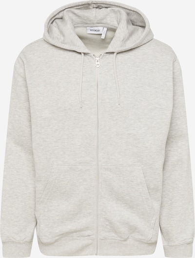 Džemperis iš WEEKDAY, spalva – margai pilka, Prekių apžvalga