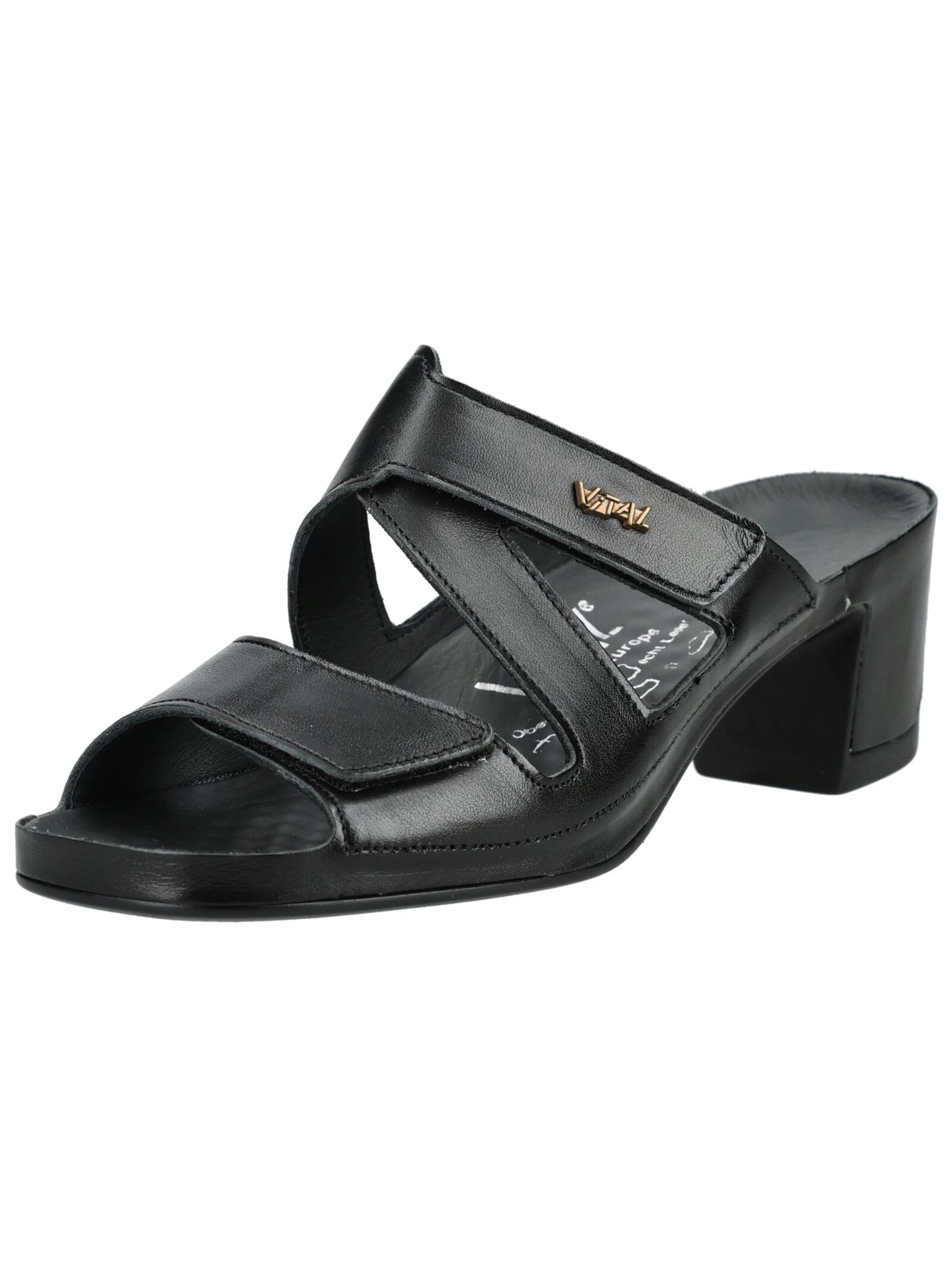 vital Pantolette in Schwarz: Vorderseite