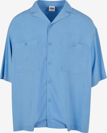 Urban Classics Comfort fit Button Up Shirt in Blue: front