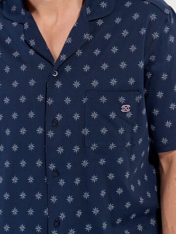 HOM Pyjama kort ' Indio ' in Blauw