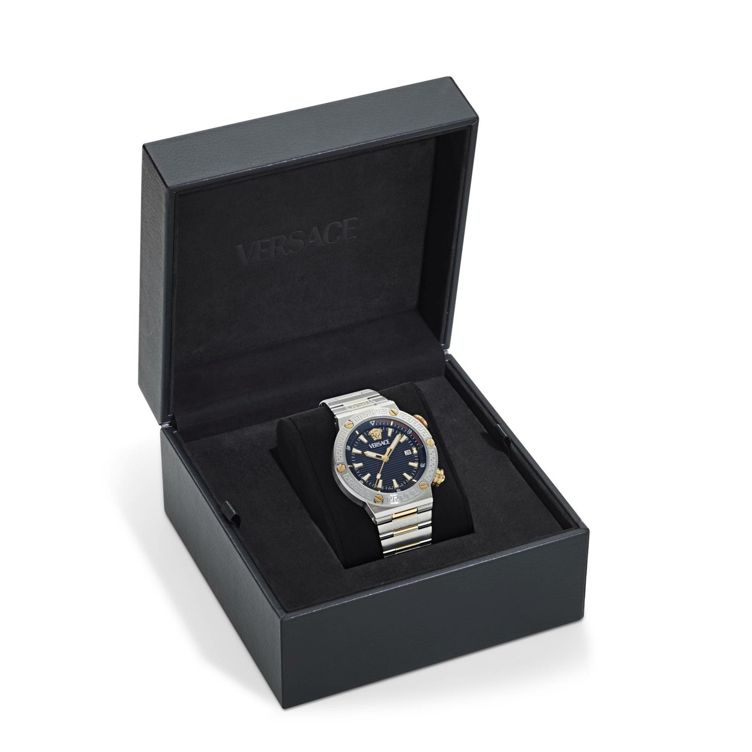 VERSACE Analog watch 'Greca Logo Diver' in Silver