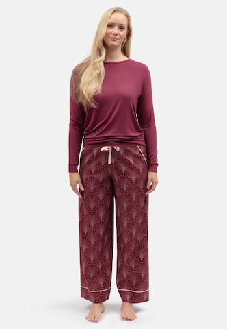 Pantaloncini da pigiama 'Blush Botanica' di Cyberjammies in rosso