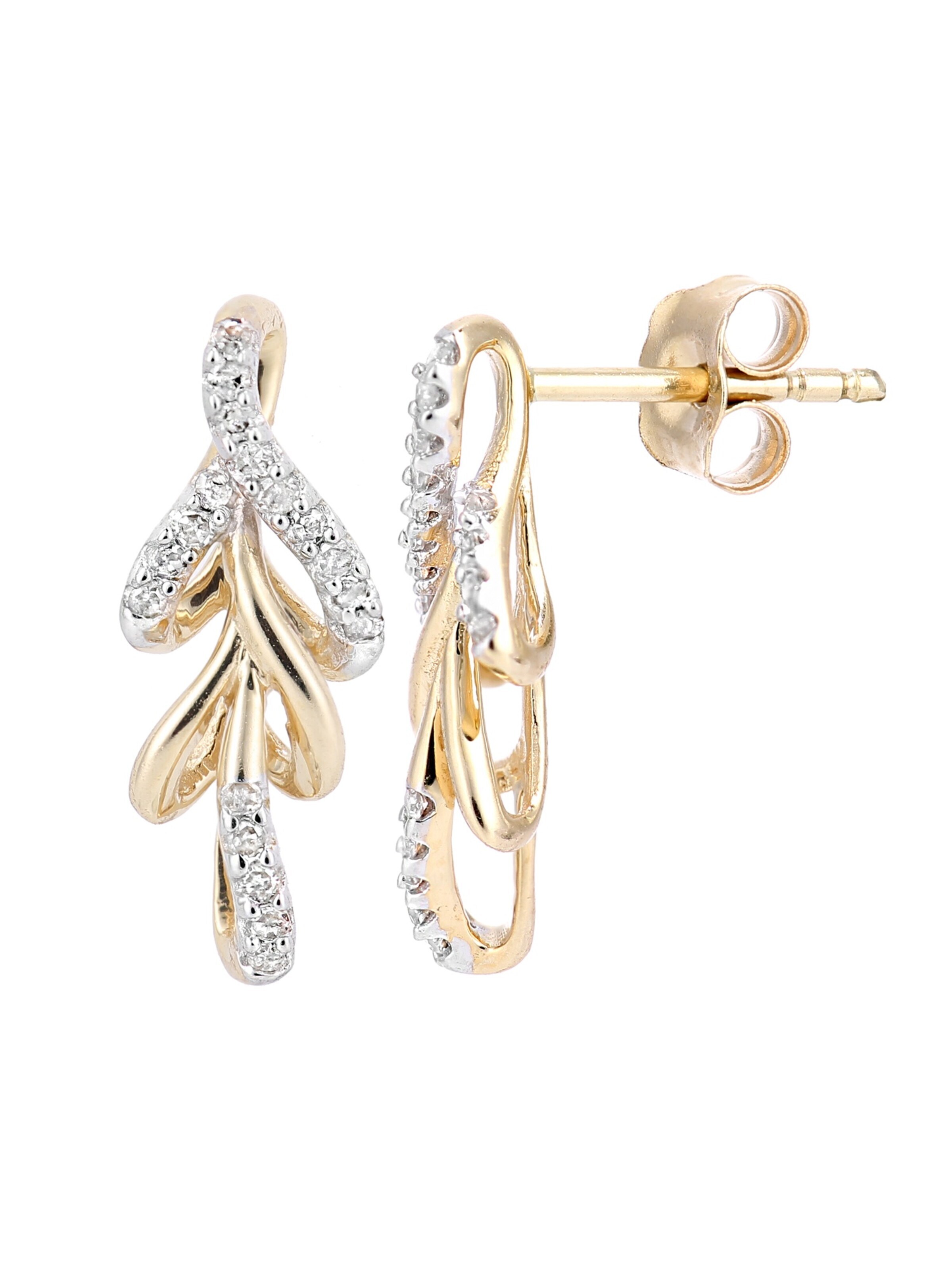 Boucles d'oreilles 'Ohrringe aus 375 Gelbgold mit Diamant' DIAMANT LETERNEL en or