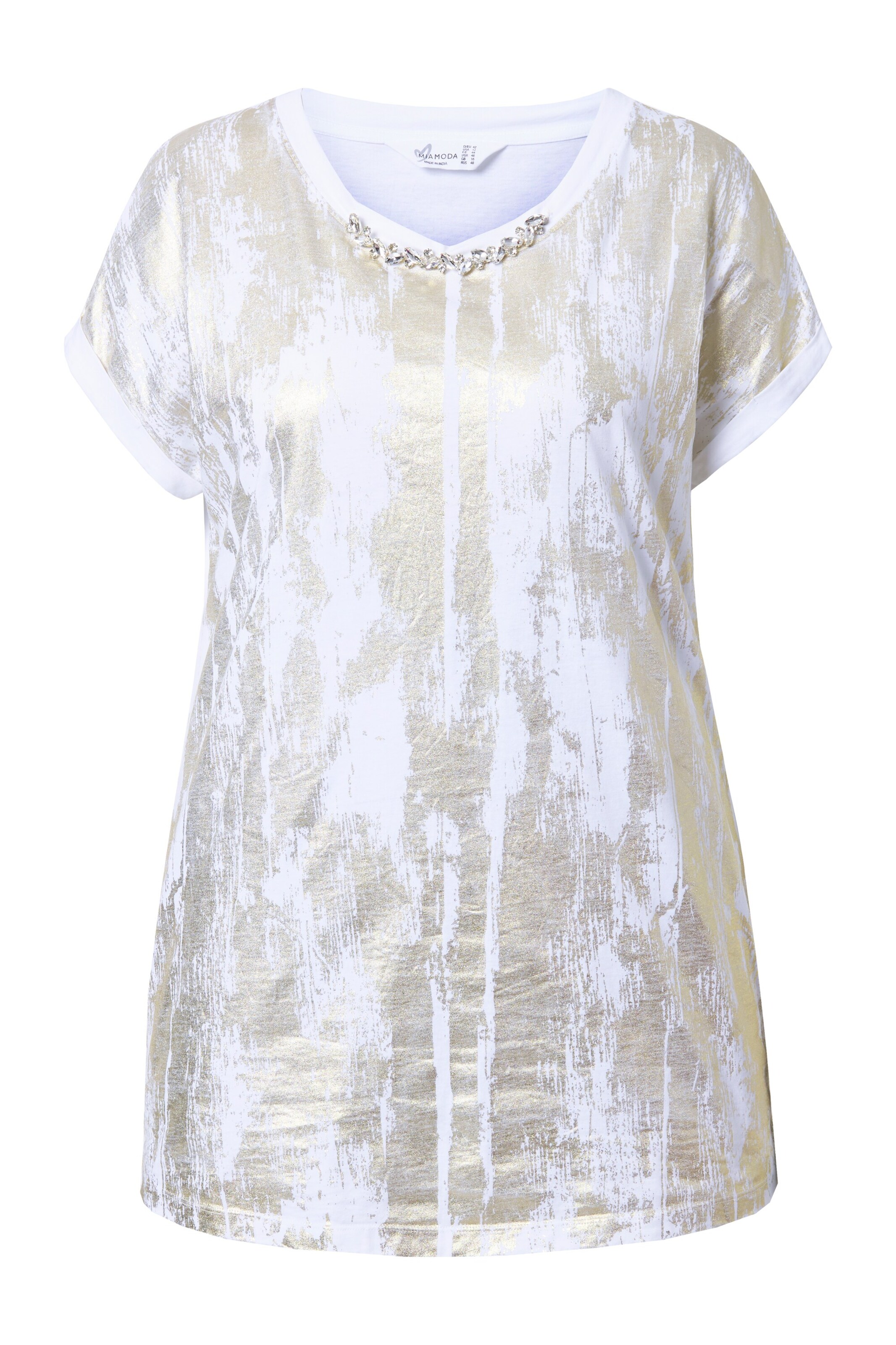 T-shirt MIAMODA en blanc : devant