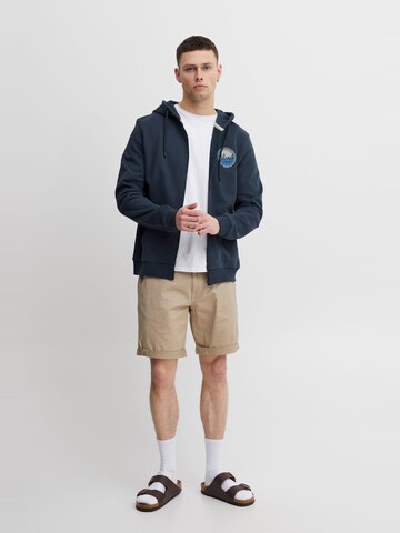 BLEND Zip-Up Hoodie in Blue