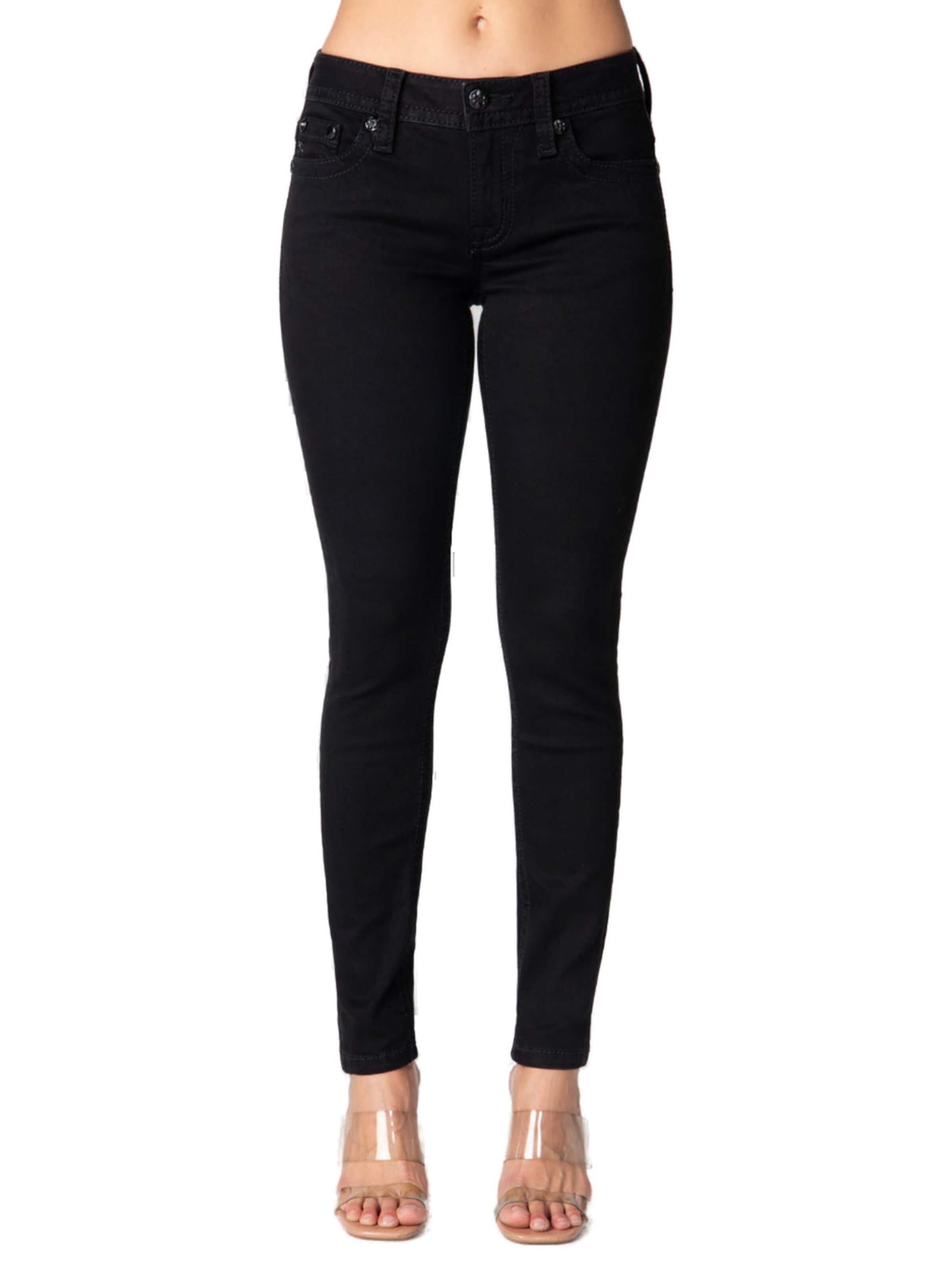 Miss Me Skinny Jeans 'B01 Mid-Rise Skinny Jeans' in Black