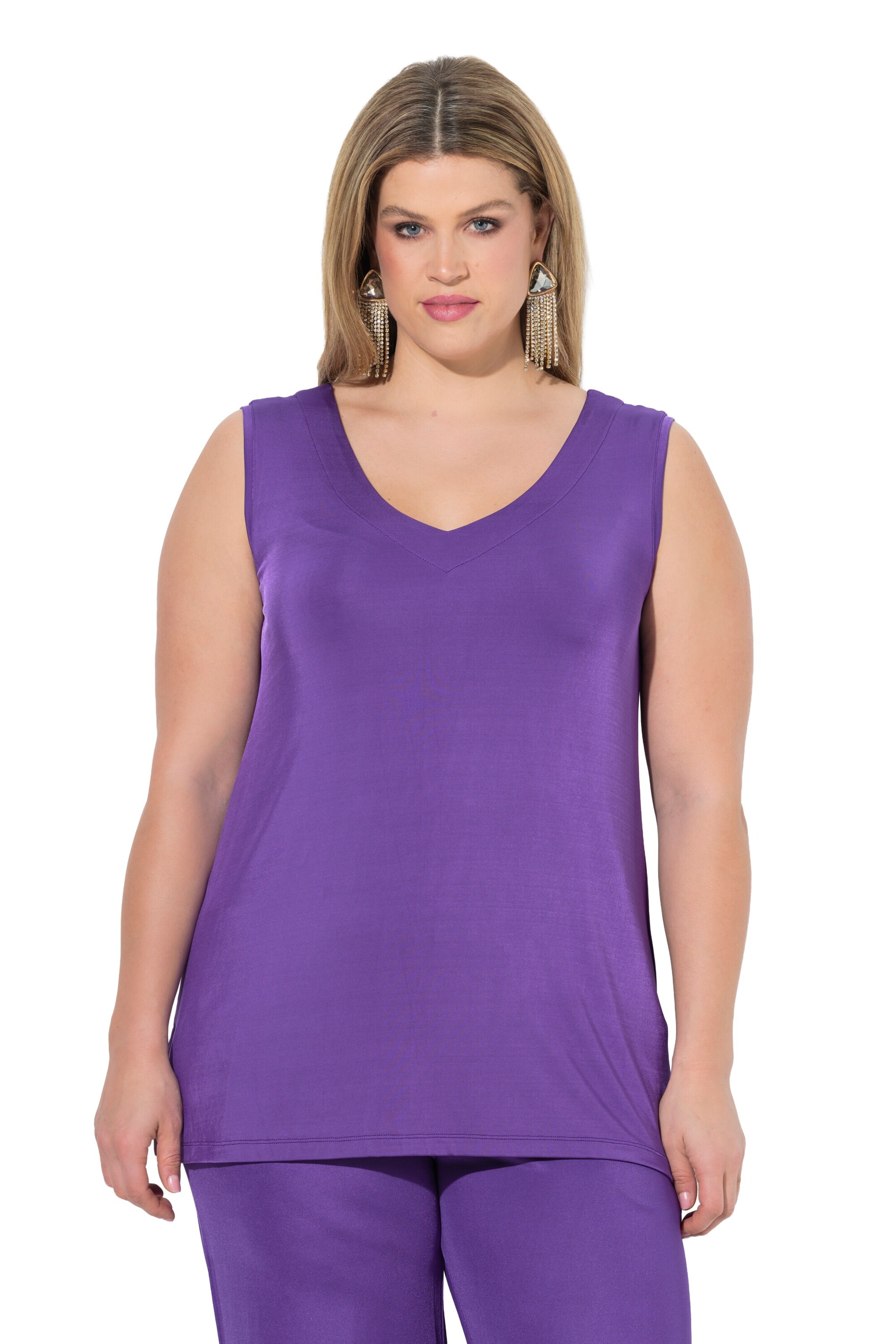 Ulla Popken Stricktop in Lila: Vorderseite