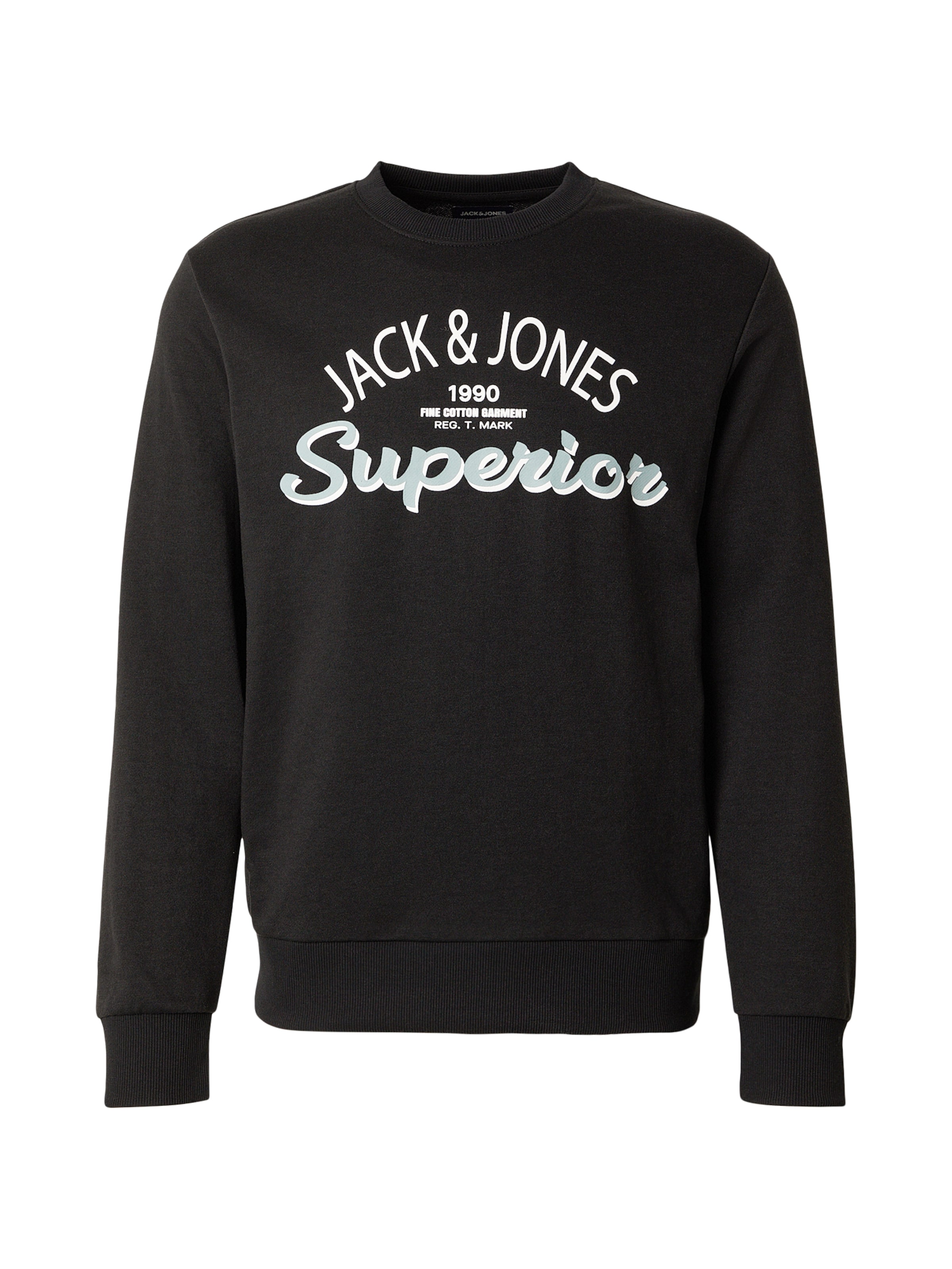 JACK & JONES Collegepaita 'JWHMILO' värissä musta: etupuoli