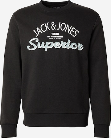 JACK & JONES Tréning póló 'JWHMILO' - fekete: elől