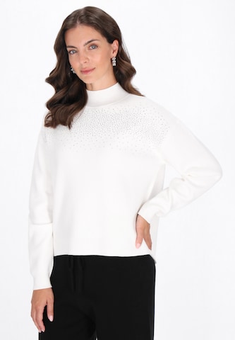 Pull-over usha BLACK LABEL en blanc : devant