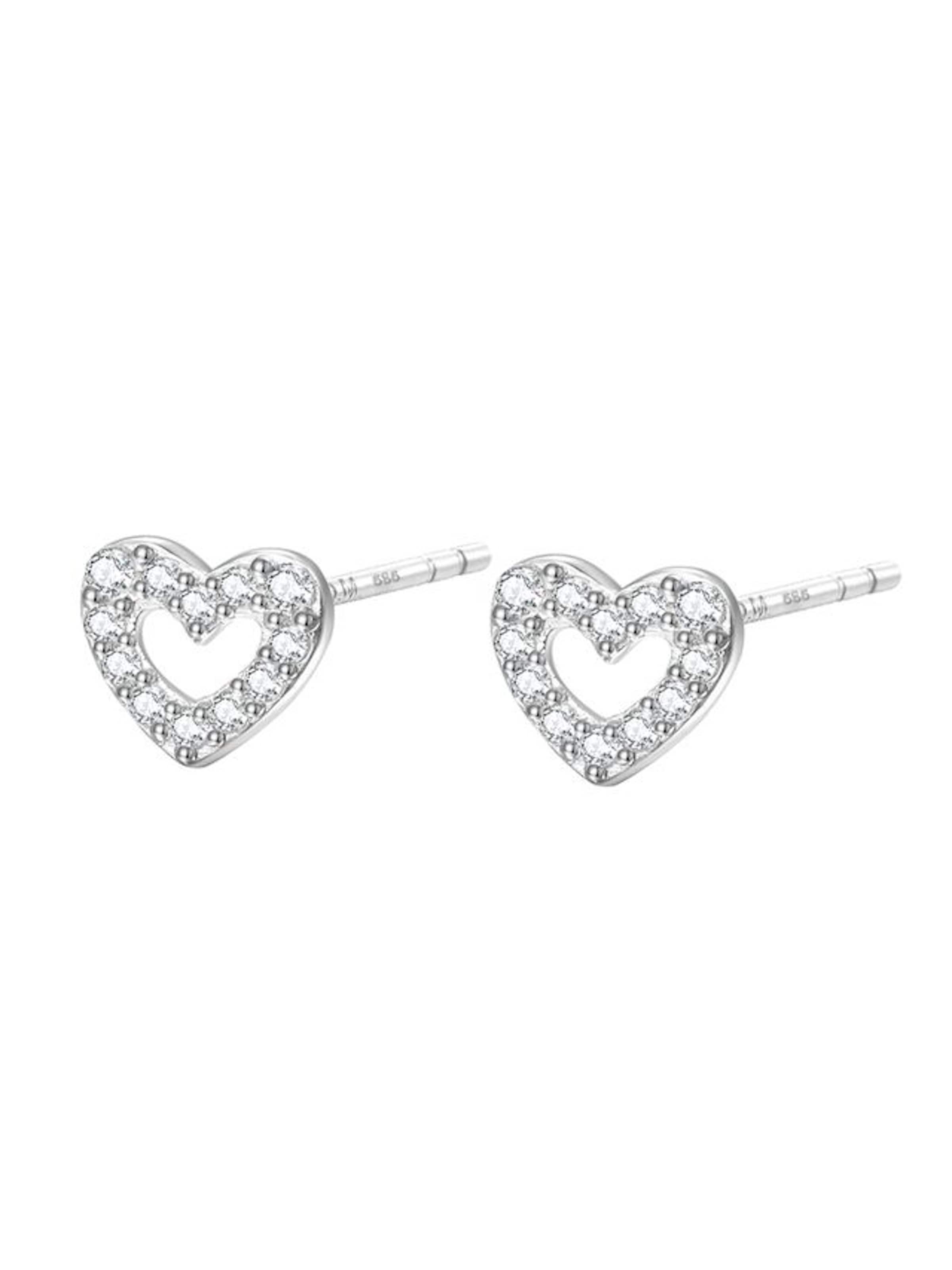 Dear Me Ohrringe 'Amore' in Silber: Vorderseite