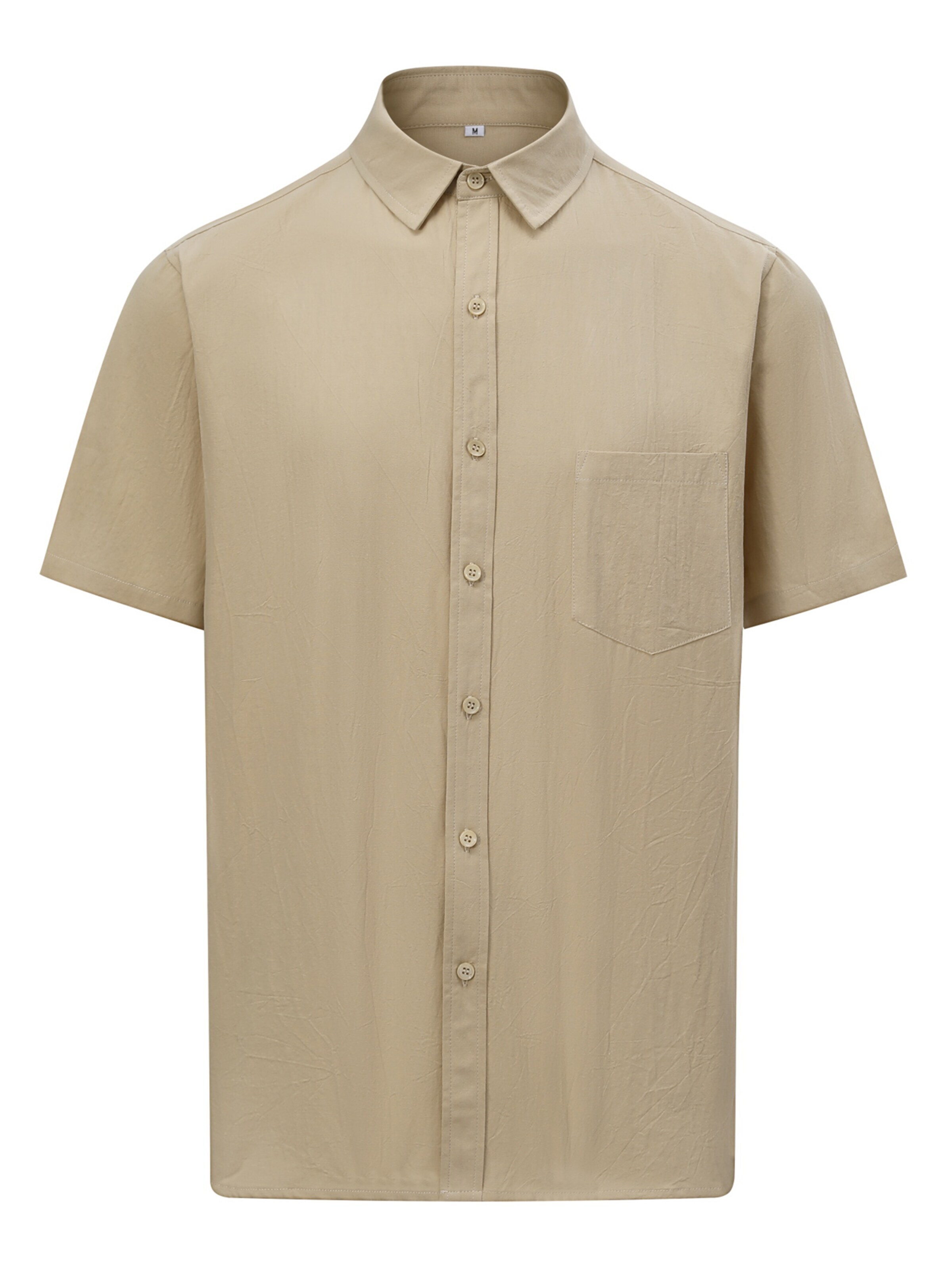 ALLTHEMEN Regular fit Button Up Shirt 'Schlicht' in Green: front