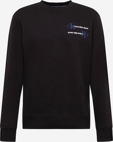 Calvin Klein Jeans Sweatshirt in Schwarz: front
