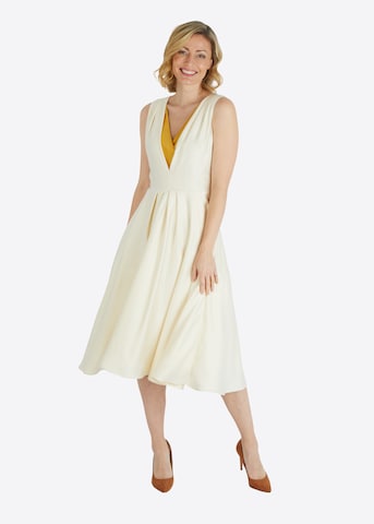 Robe de cocktail KLEO en jaune : devant