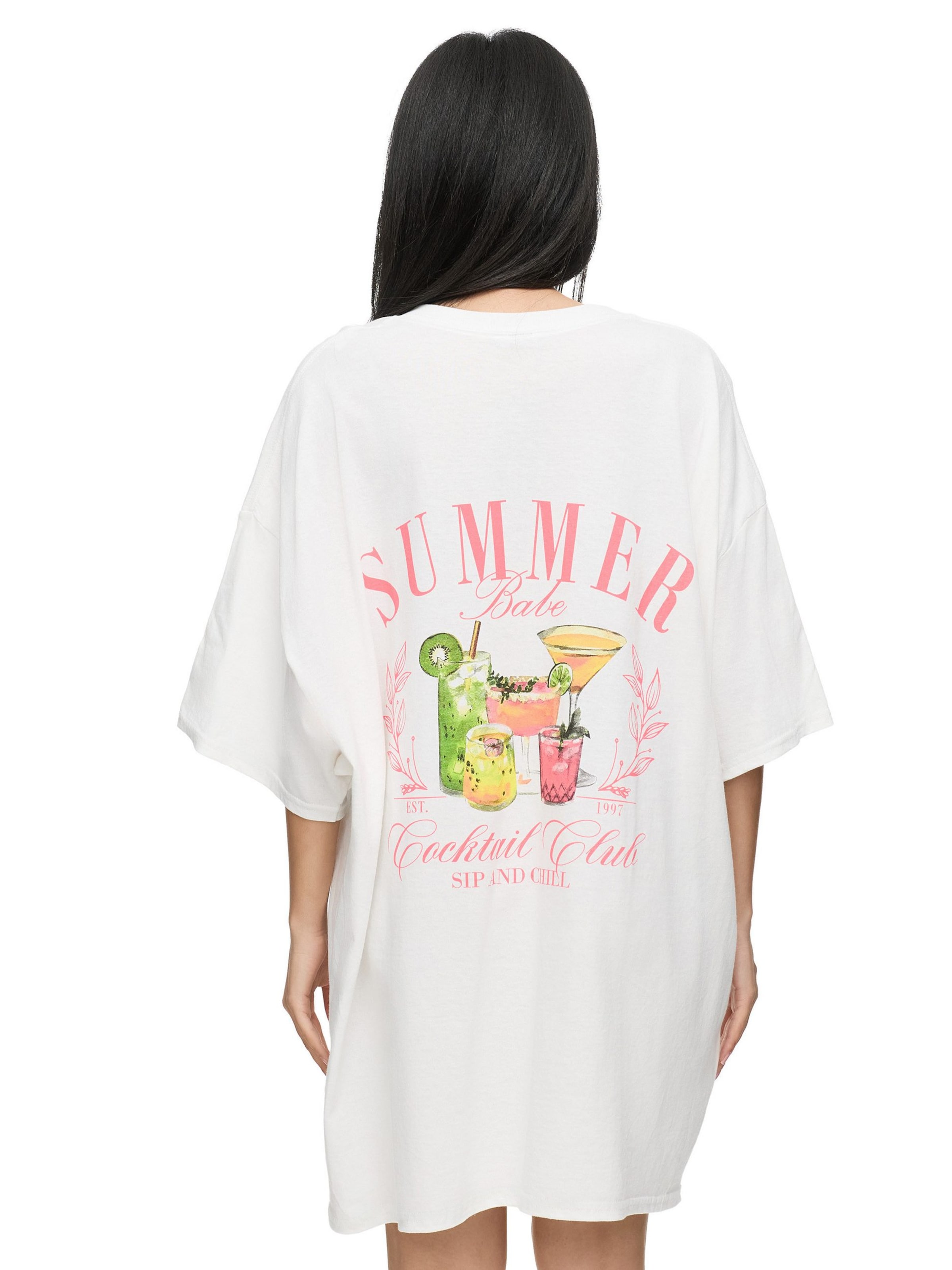 Worldclassca Oversizeshirt ''Summer Babe'' in Weiß