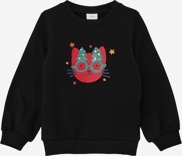 s.Oliver Sweatshirt in Zwart: voorkant