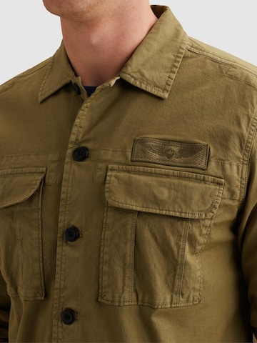 PME Legend Regular fit Skjorta 'PME LEGEND - Shirt jacket with chest pockets and badge on the sleeve' i brun