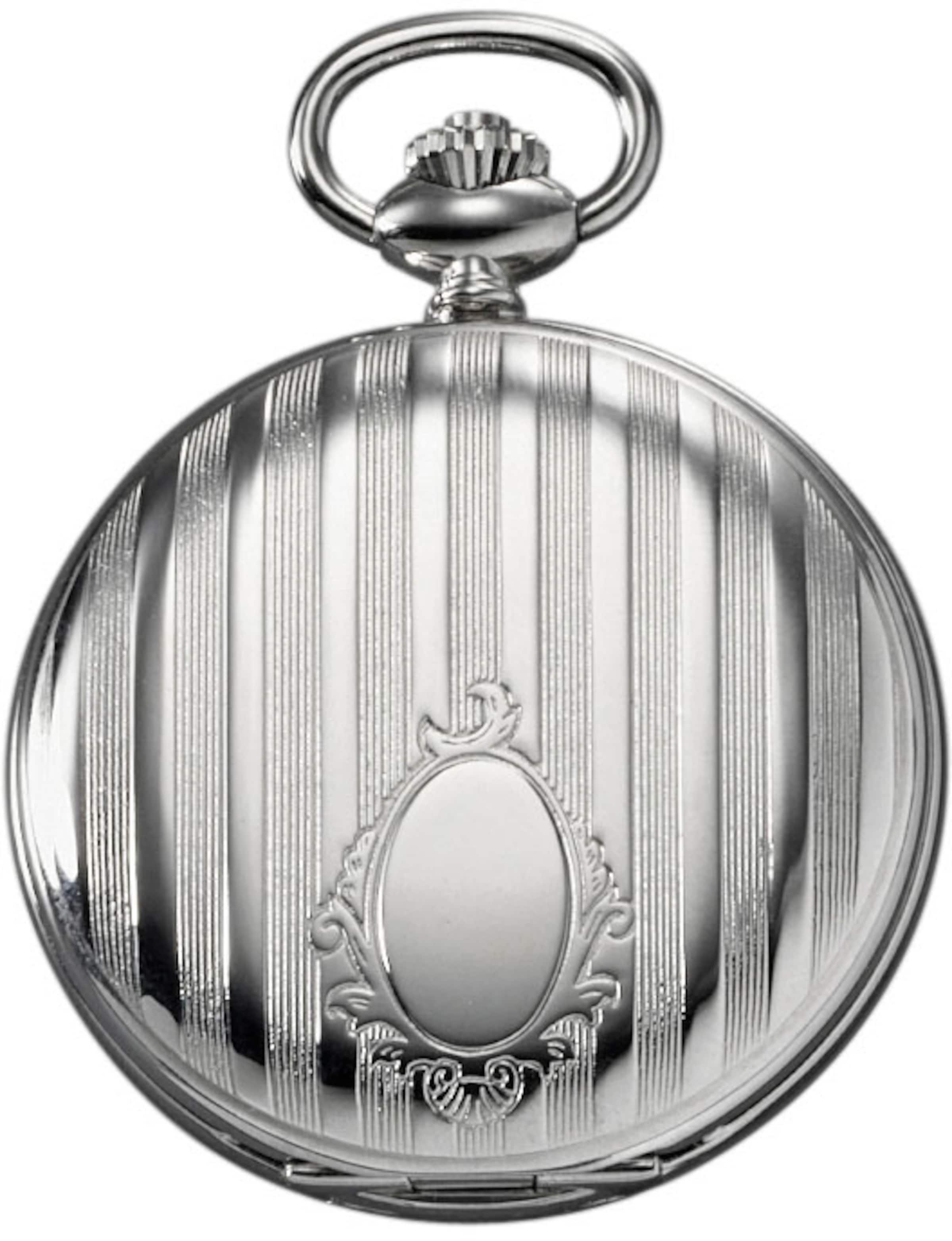 REGENT Analoguhr in Silber: Vorderseite