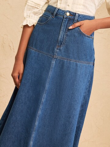love & roses Skirt in Blue