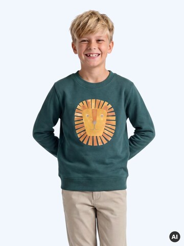 MelaDi Sveter 'Kinder Sweater aus Biobaumwolle - Löwe' - Zelená