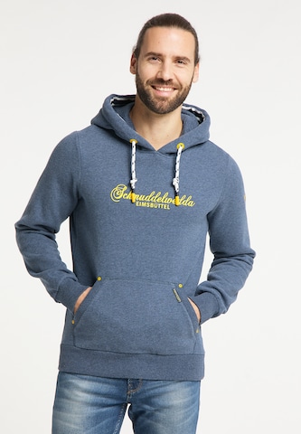 Sweat-shirt Schmuddelwedda en bleu : devant