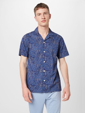 Springfield Regular fit Button Up Shirt in Blue: front