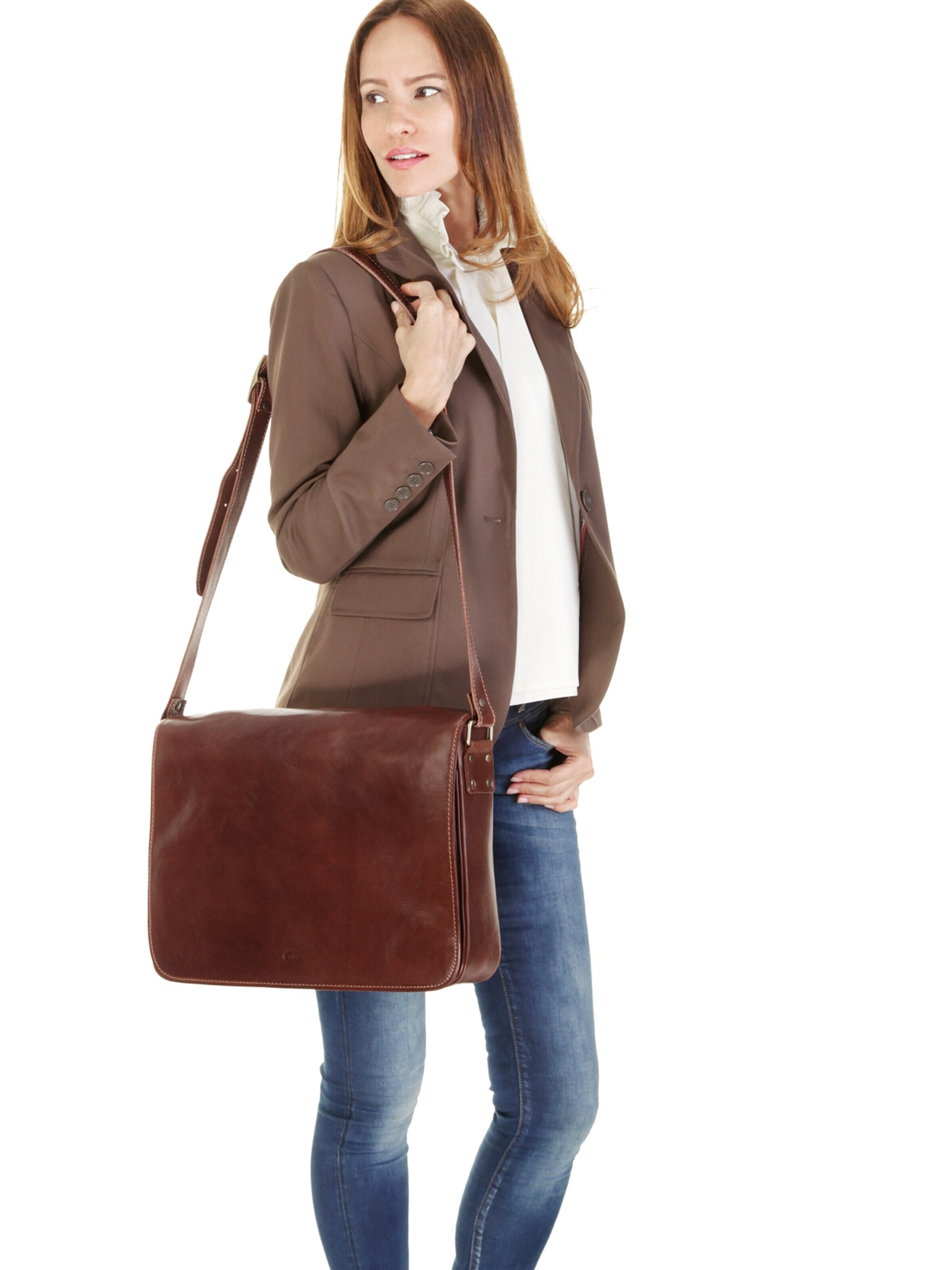 piké Messenger in Brown: front