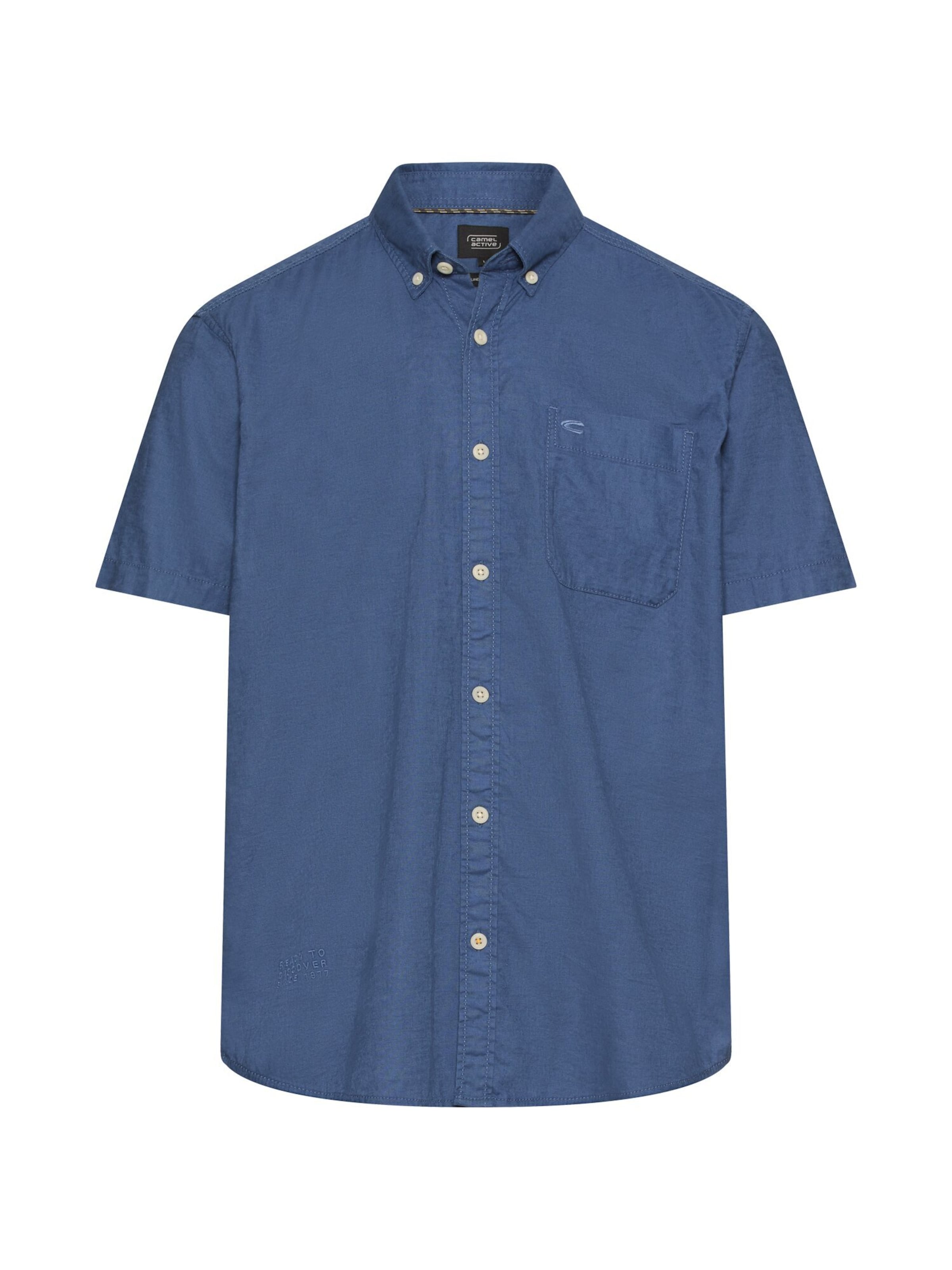 CAMEL ACTIVE Button Up Shirt in Blue: front