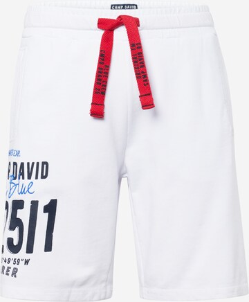 CAMP DAVID Normální Kalhoty – bílá: přední strana