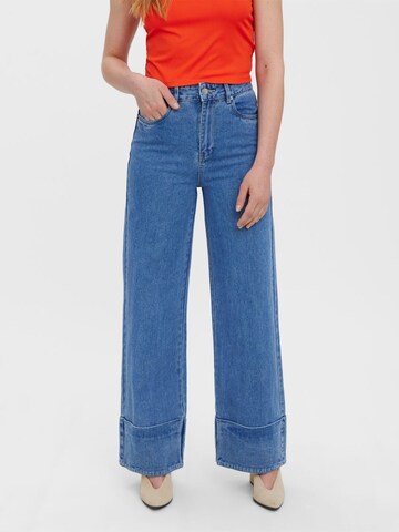 VERO MODA Wide leg Jeans in Blauw: voorkant