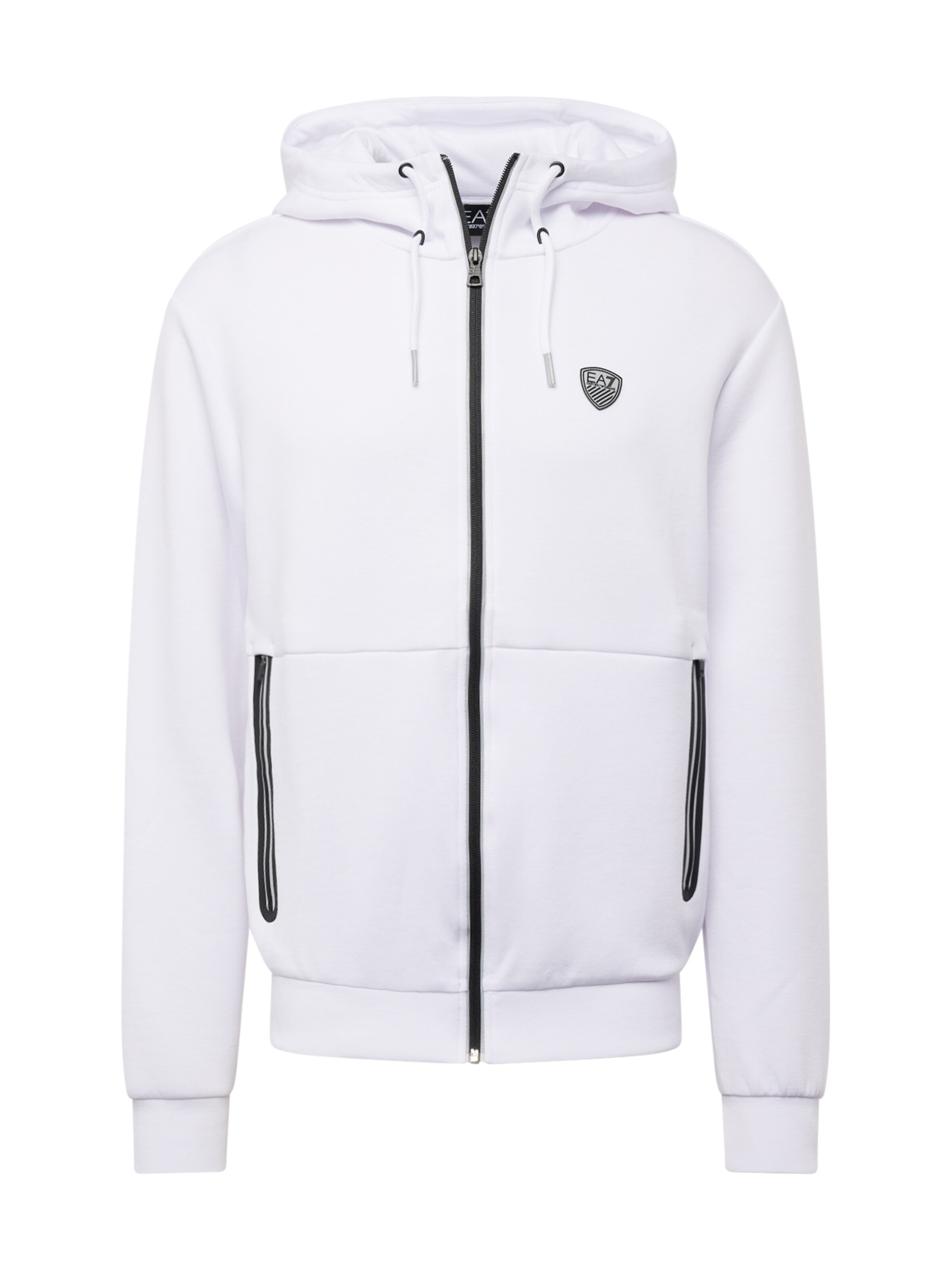 EA7 Emporio Armani Veste de survêtement en noir / blanc, Vue avec produit