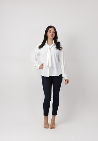 Elara Blouse in White: front