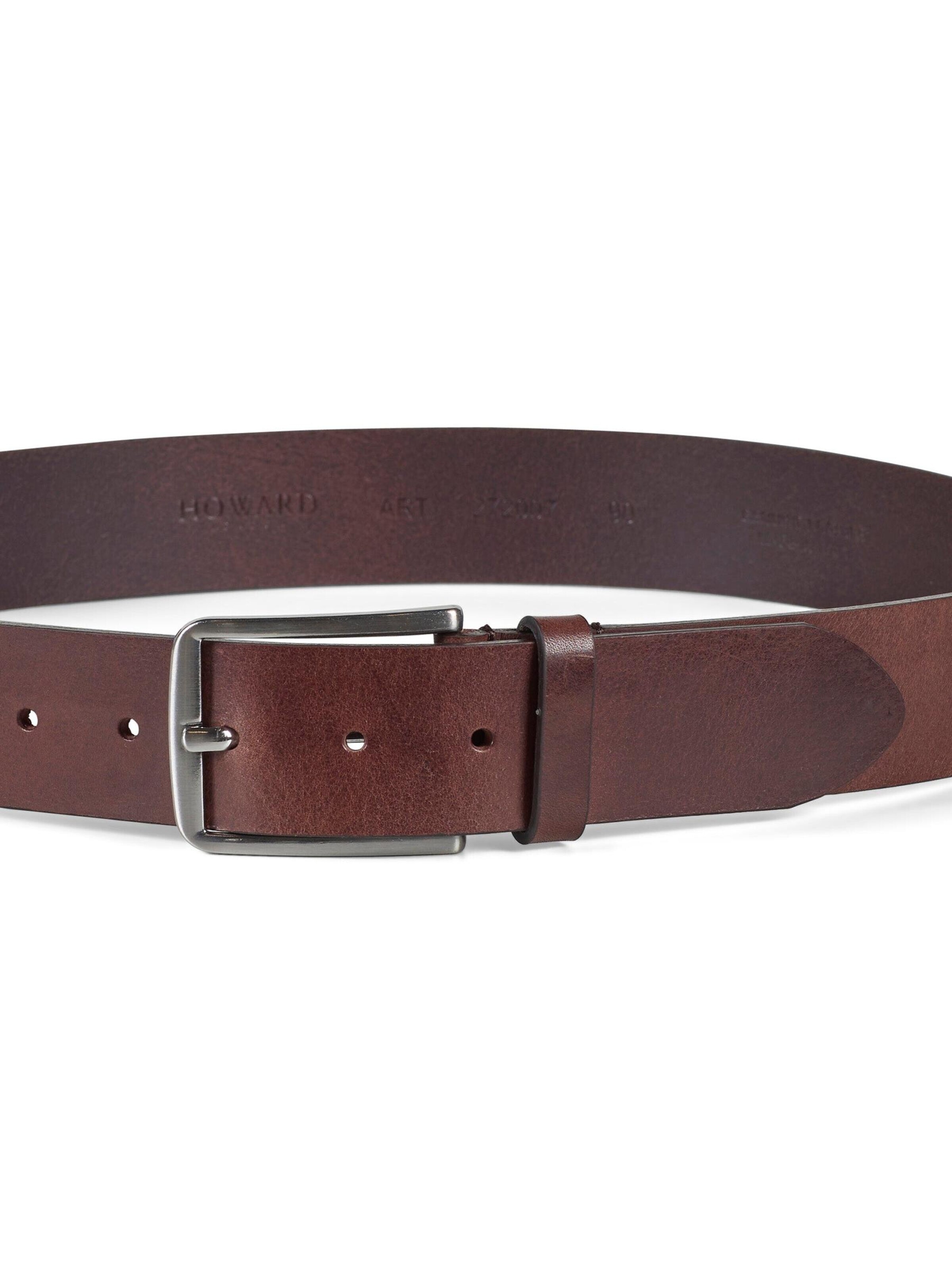 Howard London - Cinturón 'Leather Jeans Belt Asher Dark Brown' en marrón